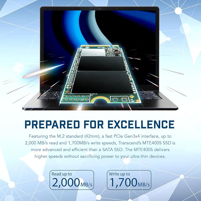 Transcend 2TB MTE400S M.2 2242 PCIe Gen3x4 SSD, Compatible - Image 4