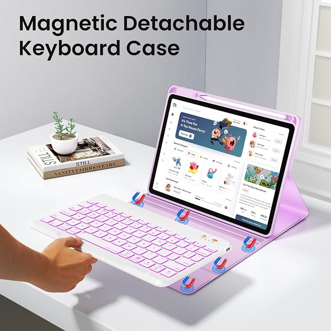 BLUTLOTUS Keyboard Case for iPad 9th/8th/7th Generation 10.2 inch 2021/2020/2019 - Image 4