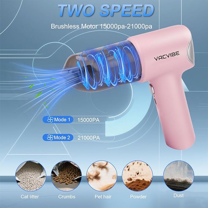Handheld Car Vacuum Cleaner, 21000PA 4 in 1 Portable Rechargeable Brushless - Image 3