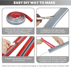 10ft Large Grey Floor Cord Cover, Self-2" x 0.6", Cable Cavity:0.8" x 0.4" - Image 5