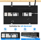 Under Desk Cable Management Tray, 30-inch No-Drill Cord Organizer - Image 4