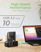 M.2 NVMe & SATA SSD/HDD Hard Drive Docking Station, ICY BOX USB-C 10Gbps NVMe - Image 6