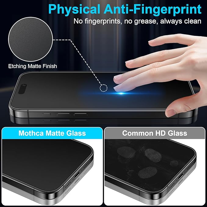 Mothca 2 Pack Matte Glass Screen Protector - Image 5