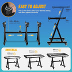 Keyboard Stand Piano w/ Wheels Duty Piano Stand Z Style Adjustable Keyboard - Image 6