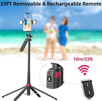 WOVTE 71" Selfie Stick with 2 Lights, Extendable Stand - Image 3