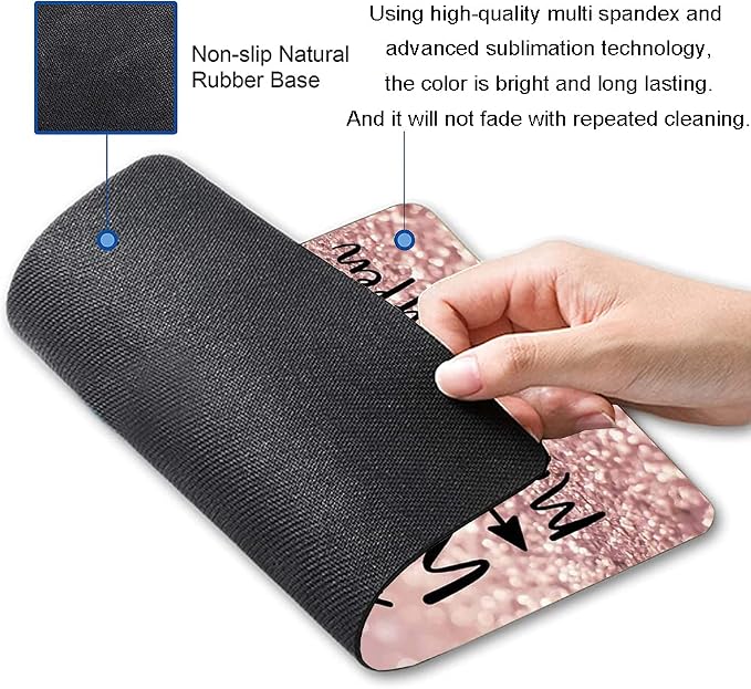 Inspirational Quote Mouse Pad, Stay Positive Work Hard and Make It Happen - Image 2