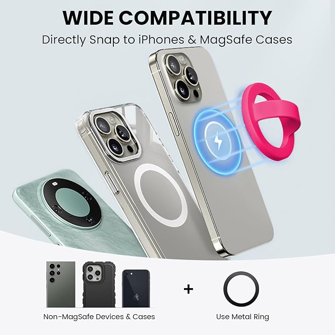 Magnetic Silicone Ring Grip Phone Holder, Loop Grip Phone Holder, Magnetic - Image 4