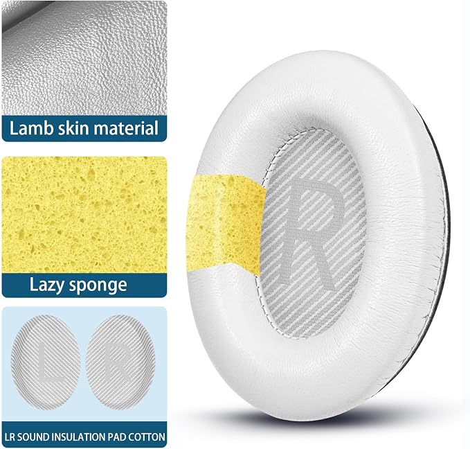 Headphones Replacement Ear Pads, Sheepskin Ear Cushions - Image 3