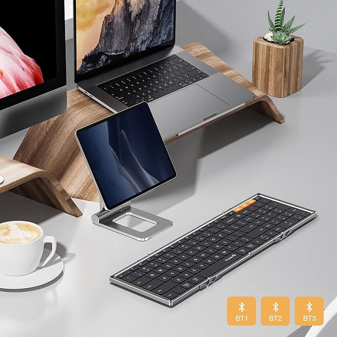 ProtoArc Foldable Bluetooth Keyboard, XK01 Folding Wireless Portable Keyboard - Image 3