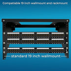 Rapink Patch Panel 48 Port Cat6 10G Support, Network Patch Panel UTP 19-Inch - Image 7