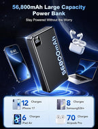 Portable Charger Power Bank, 56800mAh Battery Pack, 22.5W Fast Charging - Image 2