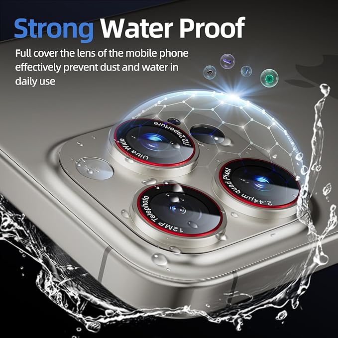 Camera Lens Protector for iPhone 16 Pro Max/iPhone 16 Pro/iPhone 15 Pro - Image 6