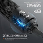 FIFINE USB Microphone, Metal Condenser Recording Microphone - Image 2