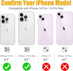 AGVEE 3+3 6 Pack for iPhone 14 Pro/Pro Max, Bling Diamond & Glitter Metal Ring - Image 2