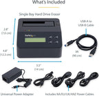 StarTech.com Single Bay Hard Drive Eraser, Standalone HDD/SSD Disk - Image 6
