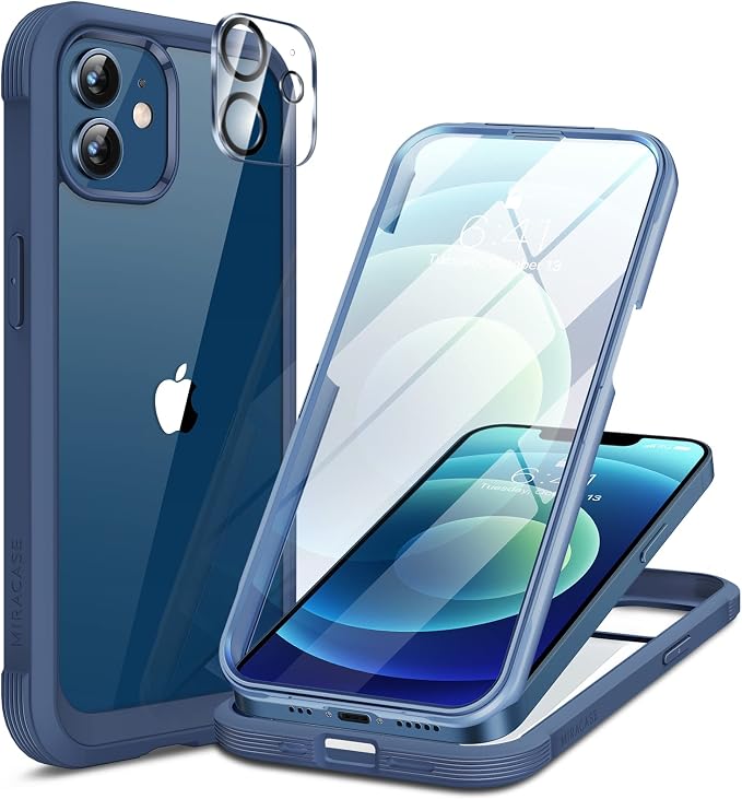 Miracase Glass Series for iPhone 12/12 Pro Case 6.1 inch, Upgraded Full-Body by Miracase