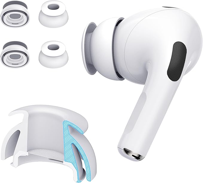 Premium Multi-Flange Eartips for AirPods Pro 1&2 – Always Fits, Never Slips by diofit
