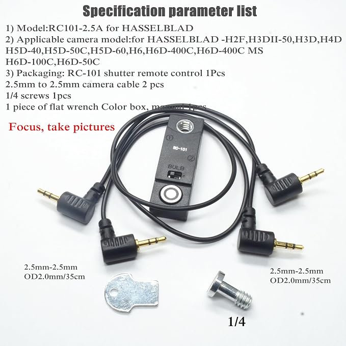 for hasselblad Cable Shutter Cable Release Remote H2F, H6 Two Cameras in sync - Image 2