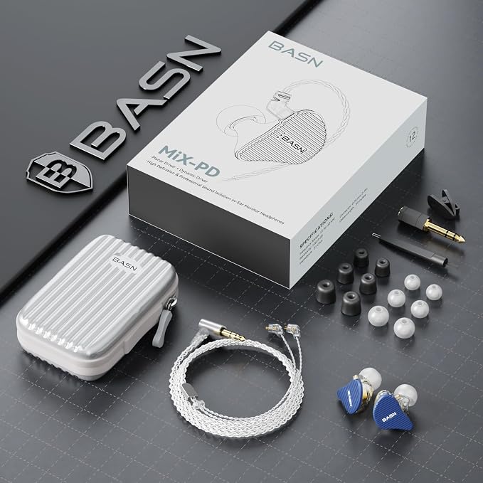 BASN Mix-PD in Ear Monitor, 1Planar Driver + 1Dynamic Driver HiFi IEM Earphones - Image 7