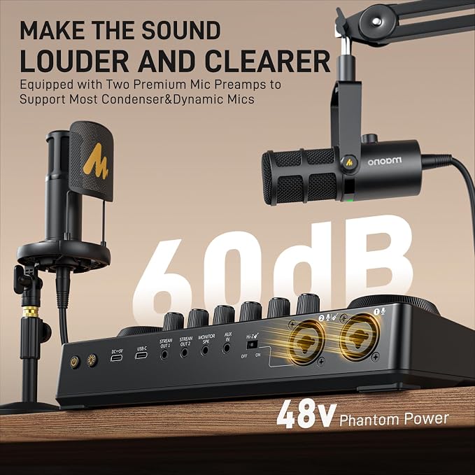 MAONO Podcast Equipment Bundle: Audio Interface mixer - Image 3