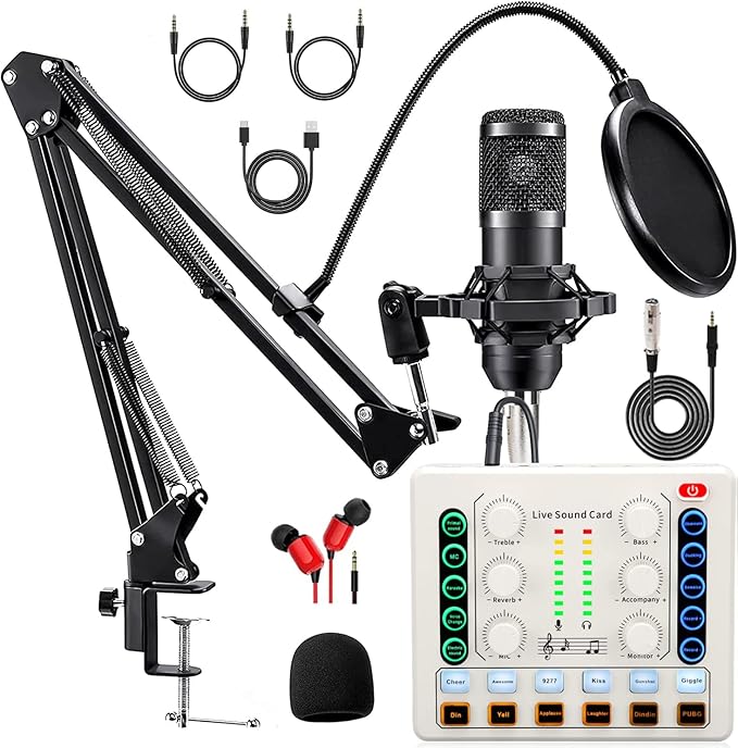 Podcast Equipment Bundle, BM-800 Podcast Microphone Bundle-Voice Changer by EnjoyYourLifewithsktome