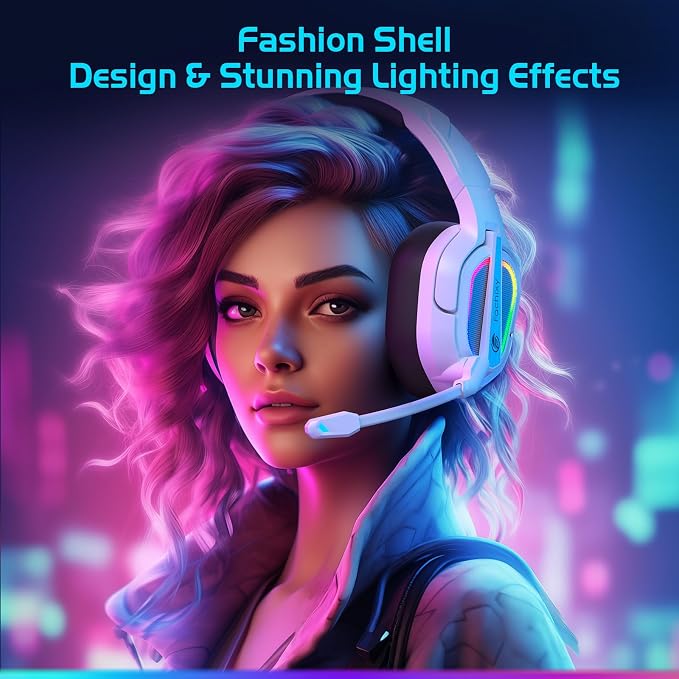 FC200 Wireless Gaming Headset for PS5, PS4-2.4GHz USB Foldable Headphones - Image 9