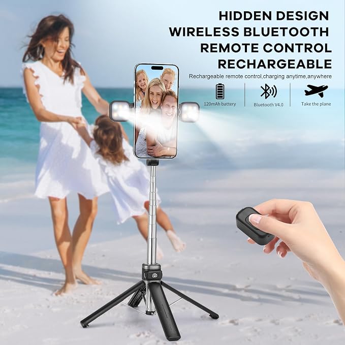 MQOUNY Mini iPhone Tripod Stand & Selfie Stick - Image 5