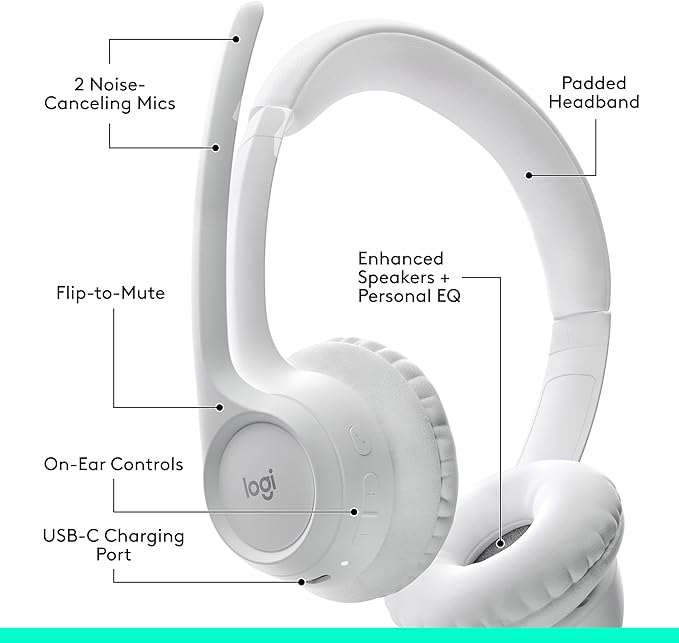 Logitech Zone 300 Wireless Bluetooth Headset - Image 6