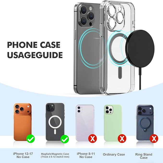 3-Pack 15W Magnetic Wireless Charger: Qi2 Fast Charging Pad - Image 4