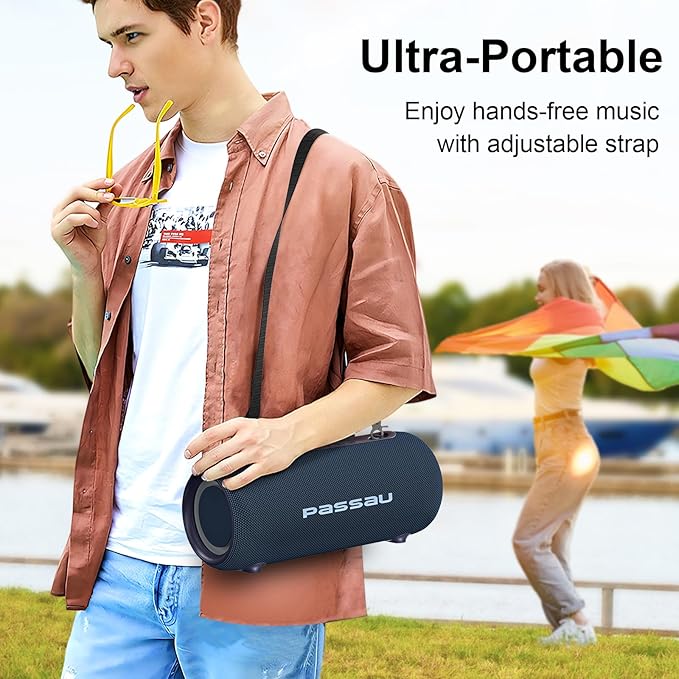 Passau Portable Bluetooth Speakers 40W Peak Loud Stereo Sound, Passive - Image 4