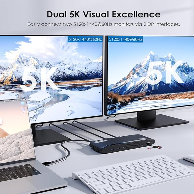 WAVLINK DisplayLink Docking Station Dual 5K, USB-C Dock - Image 3