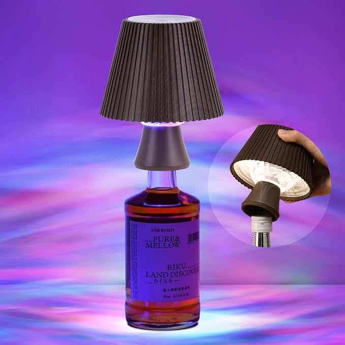 WILIT Wine Bottle Lights for Liquor Bottles, RGB Water Ripple Night Light by WILIT