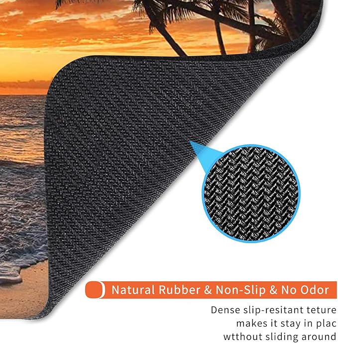 Square Mouse Pad Beach Sunset, Personalized Premium-Textured Custom Mouse Mat - Image 5