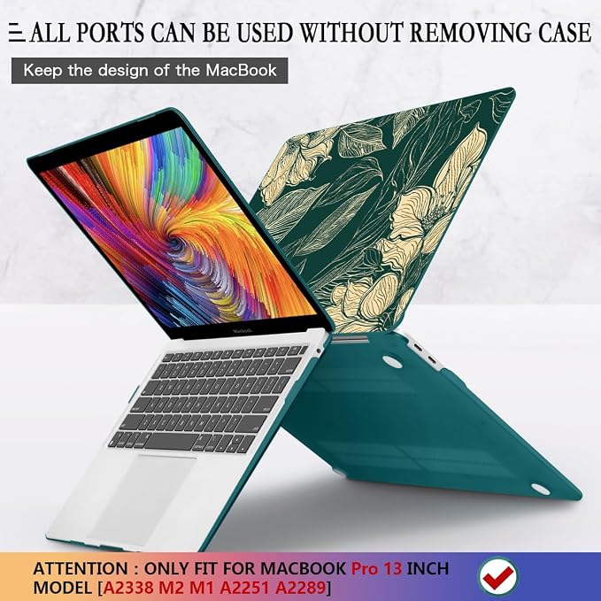 CISSOOK Compatible with MacBook Pro 13 inch Case 2025-2016 Release M2 M1 A2338 - Image 5