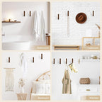VIS'V Walnut Wall Hooks, Wall Mount Wooden Coat Hooks - Image 5