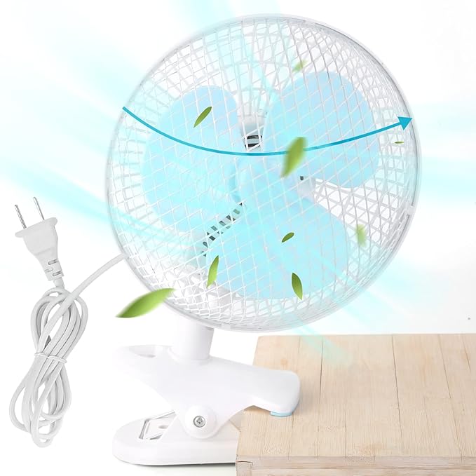 8-Inch Clip on Fan, 2 Speed Convertible Desk Fan - Image 9