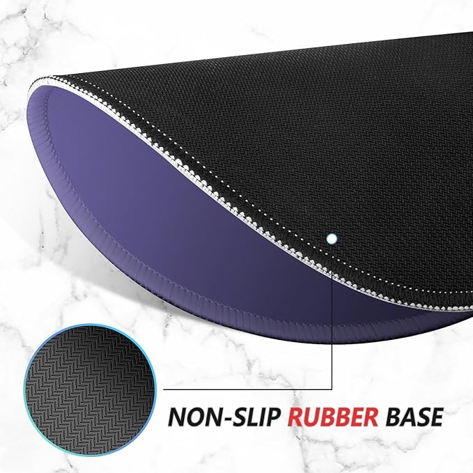 ITNRSIIET Mouse Pad Non-Slip Rubber Base Smooth Surface Stitched Edges - Image 4
