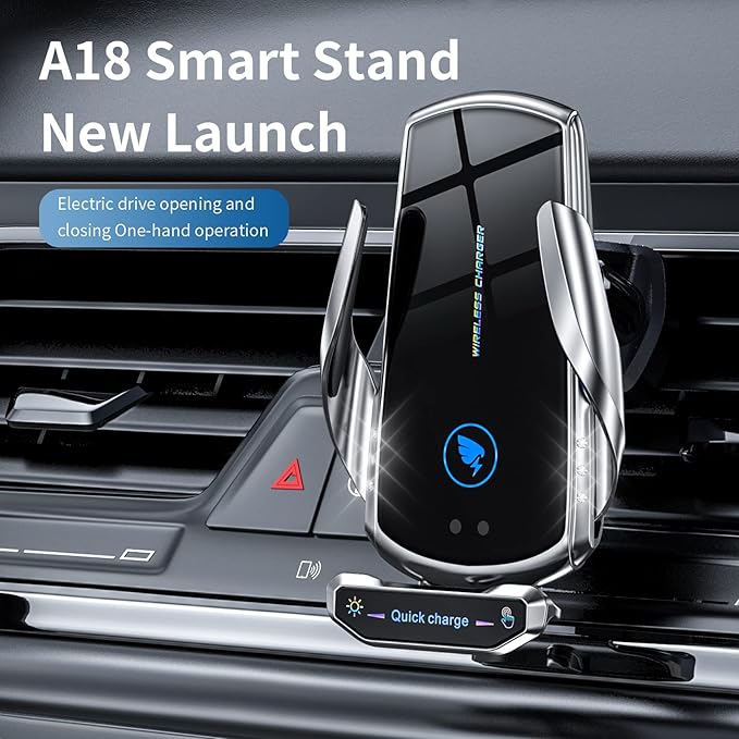 Wireless Car Charger Mount Automotive Electric Induction 15W Fast Charging Auto - Image 3