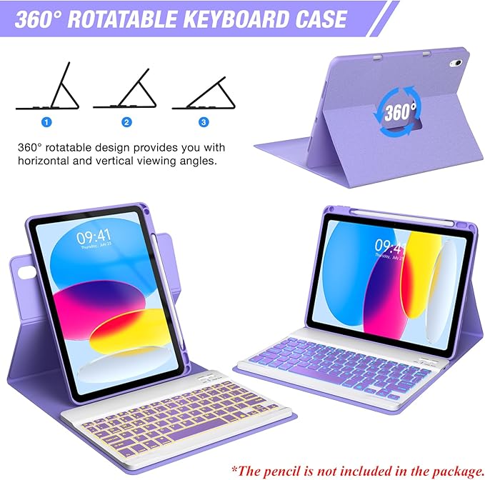 BLUTLOTUS 360 Rotatable Keyboard Case - Image 3