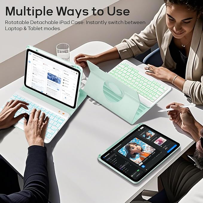 BLUTLOTUS Keyboard Case for 9th Generation for iPad 10.2'' 360° Rotatable - Image 5