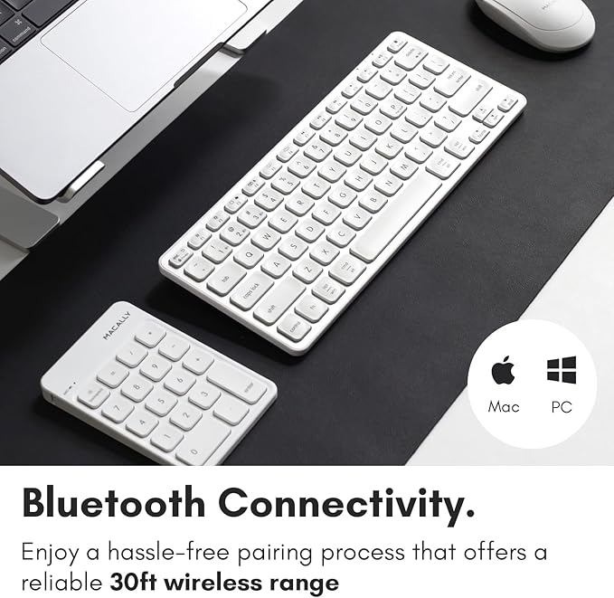 Macally Bluetooth Number Pad for Laptop, MacBook Pro/Air, Windows PC, or - Image 4
