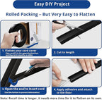 Floor Cord Cover 10ft, Cord Hider Floor Grey, Cable Management Prevent Trips - Image 7