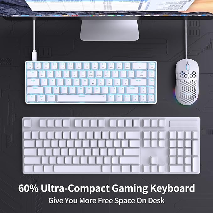DIERYA T68SE 60% Gaming Mechanical Keyboard, Ultra Compact Mini 68 Key - Image 2