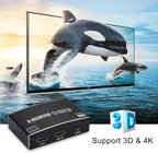 HDMI Splitter 1 in 4 Out, 1x4 HDMI Splitter Audio Video Distributor Box Support - Image 6