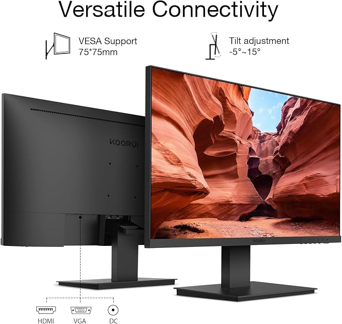 KOORUI Monitor 27 Inch 1080p PC Monitor 3000:1 Contrast Ratio - Image 5