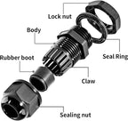 10 Pcs 1/4" NPT Nylon Cable Glands, IP68 Waterproof Adjustable Cord Grip Cable - Image 3