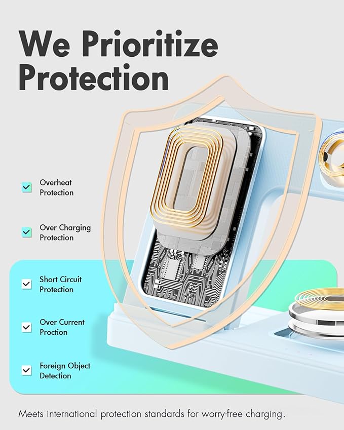 Wireless Charger Stand Charging Station: 3 in 1 Charger Stand Multiple Devices - Image 6