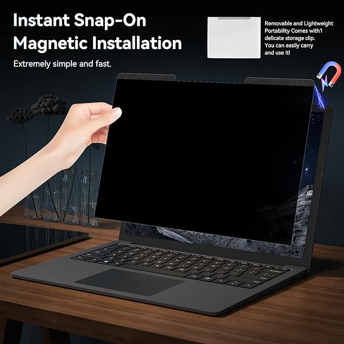 Magnetic 14 Inch Laptop Privacy Screen - Image 3