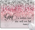 Hokafenle Mouse Pad, Psalm 46:5 God is Within Her, She Will not Fall by Hokafenle