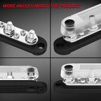 DAIERTEK Bus Bar Terminal Block 4 x 5/16" Terminal Stud, 6 x #8 Screw Terminal - Image 5